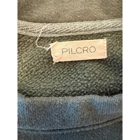 Women's Pilcro Sweatshirt bubble sleeves in green oversized S/M - Picture 9 of 10